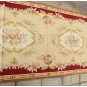 8' / 244cm Runner Rug Aubusson Needlepoint Vintage French Home Decor Wool Carpet