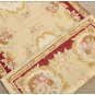 8' / 244cm Runner Rug Aubusson Needlepoint Vintage French Home Decor Wool Carpet