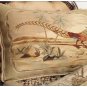 A MATCHING PAIR! 22" PHEASANT Aubusson Tapestry Pillow Cover Vintage French Wool