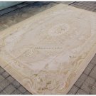 6X9 PASTEL ANTIQUE FRENCH Aubusson Area Rug WOOL FLAT WEAVE Home Decor Carpet