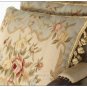 Set 3! Shabby French Chic Aubusson Cottage Pillow BLUE CREAM Wool Cushion Cover