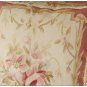 Pair SHABBY PINK CHIC Aubusson Rose Pillow FRENCH COTTAGE Chair Bed Sofa Cushion