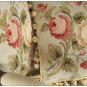 BLUE PINK Aubusson Pillow Cushion SHABBY FRENCH SHIC WOOL WOVEN 16X12 FREE SHIP!