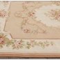 6X9 Shabby French Chic Aubusson Rug LIGHT PINK IVORY CREAM Subtle Pastel Roses