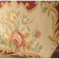 PAIR Shabby French Chic Aubusson Pillow Sofa Chair Cushion RED CREAM Rose Floral