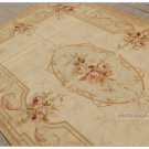5X8 COUNTRY FRENCH PASTEL Aubusson Area Rug VINTAGE DECOR Handwoven Wool Carpet
