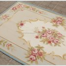 6x9 Vintage Country French Home Decor Aubusson Area Rug - Wool Woven Handmade Carpet