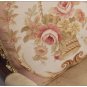 PAIR! 18" SHABBY PINK CHIC Wool Aubusson Cottage Pillow Cushion Velvet BIG SIZE