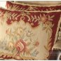 18x14 Shabby French Chic Aubusson Pillow Sofa Chair Cushion RED CREAM