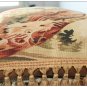 PEACOCK Aubusson Tapestry Throw Pillow WOOL WOVEN Big Decorative Cushion $700