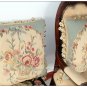 A PAIR 18" BLUE Aubusson Pillow WOOL handmade French Decorative Bedding Cushion