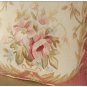PINK ROSE BOUQUET Decorative Aubusson Pillow CHIC FRENCH WOOL Chair Sofa Cushion