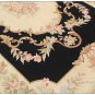 5X8 Aubusson Area Rug Shabby French Chic Home Decor Wool Carpet BLACK CREAM PINK