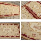8' Runner  VINTAGE FRENCH Aubusson Needlepoint Area Rug Home Decor Carpet WOOL HANDMADE!