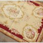 8' Runner  VINTAGE FRENCH Aubusson Needlepoint Area Rug Home Decor Carpet WOOL HANDMADE!