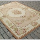 5X8 Shabby French Chic Aubusson Rug LIGHT PINK IVORY CREAM Subtle Pastel Roses