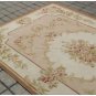 5X8 Shabby French Chic Aubusson Rug LIGHT PINK IVORY CREAM Subtle Pastel Roses
