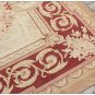 ANTIQUE RED BEIGE 8X10 Aubusson Area Rug CLASSIC FRENCH PASTEL Wool Woven Carpet