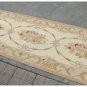 10‘ RUNNER Aubusson Rug ANTIQUE FRENCH PASTEL Wool Handmade French Stair Carpet