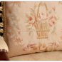 MUTED PASTEL Beige Pink Aubusson Cottage Pillow Shabby French Chic Rose Cushion