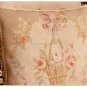 MUTED PASTEL Beige Pink Aubusson Cottage Pillow Shabby French Chic Rose Cushion