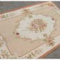 3X5 Shabby French CHIC PINK IVORY Aubusson Area Rug Home Decor Cream Carpet WOOL