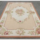 3X5 Shabby French CHIC PINK IVORY Aubusson Area Rug Home Decor Cream Carpet WOOL
