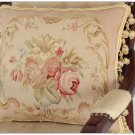 SUBTLE PINK QUEEN 18X14 Aubusson Pillow Shabby French Chic Rose Chair Bed Sofa Cushion