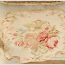 18X14 Chic Aubusson Pillow LIGHT BLUE IVORY PINK Sofa Chair Decorative Cushion
