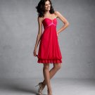 Ruffled Hem Sweetheat Strapless Short Wedding Dress ST0007