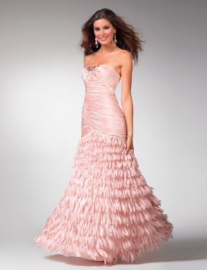 Leaves Skirt Strapless Hollow-back Wedding Dress DS0017