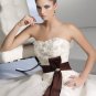 Nice Appliqued and Beaded Strapless A-line Wedding Dress AI0028