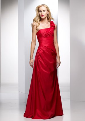 Asymmetrically Wraped One-shoulder Wedding Dress AI0038