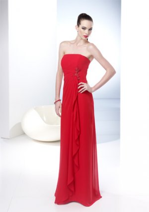 New Style Strapless A-line Chiffon Wedding Dress AI0045