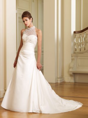 Gorgeous High-neck A-line Wedding Dress MC0004