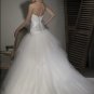 Skillfully Pleated Strapless A-line Wedding Dress WM0004