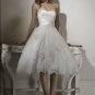 Stunning Appliqued Sweetheart Strapless Knee-length Wedding Dress WM0005