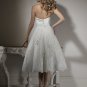 Stunning Appliqued Sweetheart Strapless Knee-length Wedding Dress WM0005