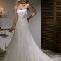 Gorgeous Appliqued Strapless Taffeta Wedding Dress WM0010