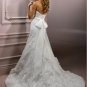 Gorgeous Flowers Decorated Strapless Wedding Dress WM0012