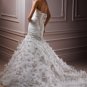 Gorgeous Appliqued Sweetheart Strapless Wedding Dress with Petals WM0016