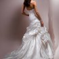 Asymmetrically Wraped A-line Wedding Dress with Detachable Strap WM0021