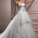 Nice Appliqued Strapless Empire A-line Wedding Dress WM0029