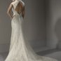 Wedding Dresses/ Wedding Gowns -- Hollow Back Cap Sleeve Mermaid Wedding Dress SB0003