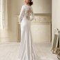 Modest Long Sleeve Dress with See-through Back Wedding Dress AA0009