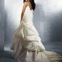Ruffled Spaghetti Strap Ball Gown Wedding Dress AA0011