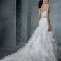 Asymmetrically Wraped Multi-layer Strapless A-line Wedding Dress AA0012