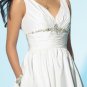 Wedding Dresses/ Wedding Gowns -- Stunning Beaded V-neck Short Wedding Dress WS0047