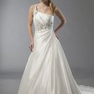 Stunning Wraped Single Shoulder A-line Wedding Dress AS0002