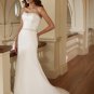 MC0016 Gorgeous Detachable Train Beaded Trumpet Strapless Wedding Dress